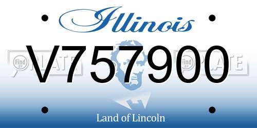 V757900 Illinois License Plate