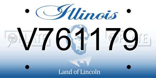 V761179 Illinois License Plate