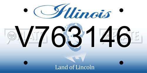 V763146 Illinois License Plate