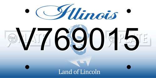 V769015 Illinois License Plate
