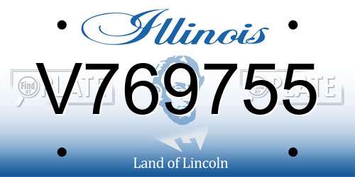 V769755 Illinois License Plate