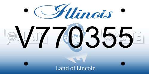 V770355 Illinois License Plate