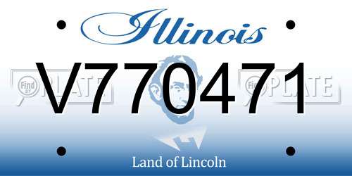 V770471 Illinois License Plate