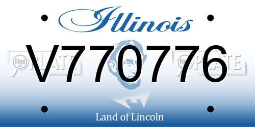 V770776 Illinois License Plate