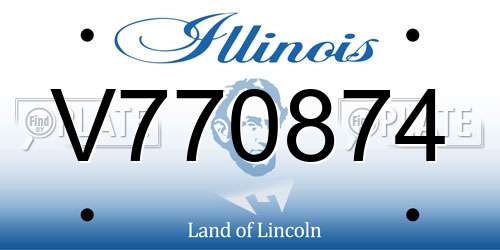 V770874 Illinois License Plate