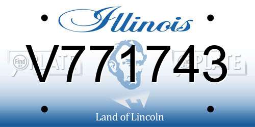 V771743 Illinois License Plate