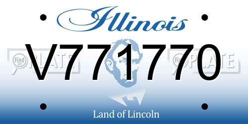 V771770 Illinois License Plate