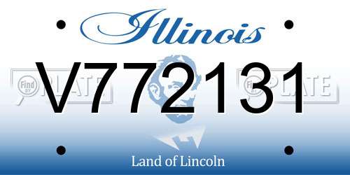 V772131 Illinois License Plate
