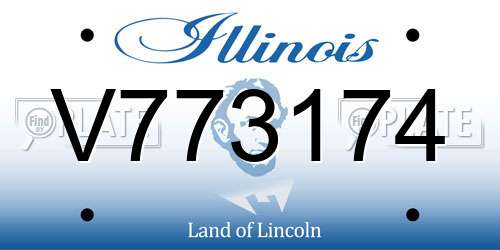 V773174 Illinois License Plate