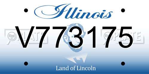 V773175 Illinois License Plate