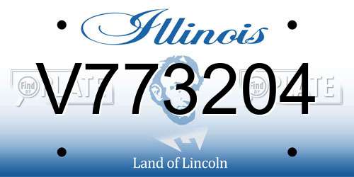 V773204 Illinois License Plate