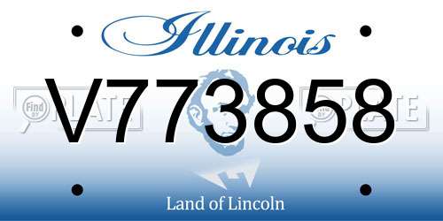 V773858 Illinois License Plate