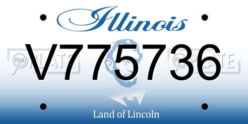 V775736 Illinois License Plate