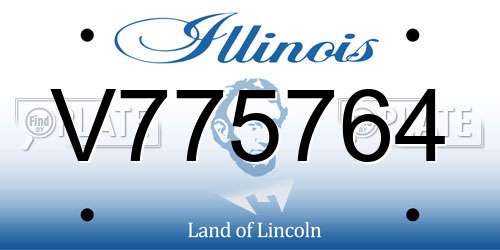 V775764 Illinois License Plate