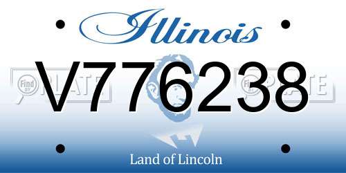 V776238 Illinois License Plate