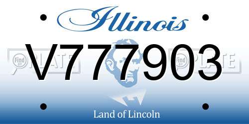 V777903 Illinois License Plate