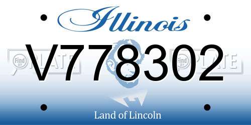 V778302 Illinois License Plate