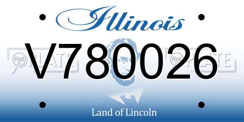 V780026 Illinois License Plate