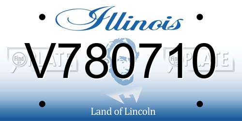 V780710 Illinois License Plate