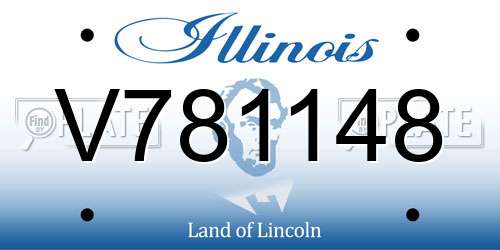 V781148 Illinois License Plate