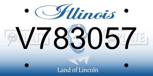 V783057 Illinois License Plate