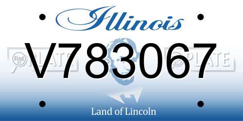 V783067 Illinois License Plate