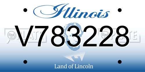 V783228 Illinois License Plate