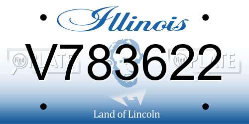 V783622 Illinois License Plate