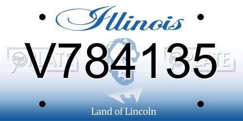 V784135 Illinois License Plate