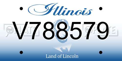 V788579 Illinois License Plate