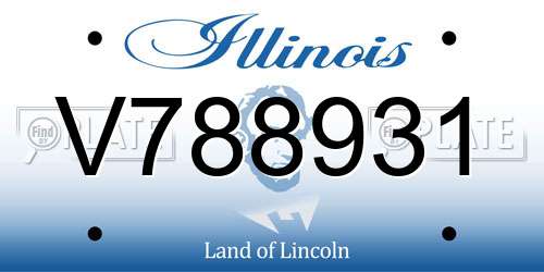 V788931 Illinois License Plate