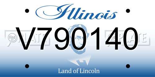 V790140 Illinois License Plate