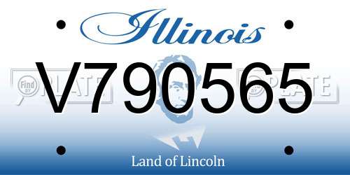 V790565 Illinois License Plate