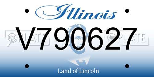 V790627 Illinois License Plate