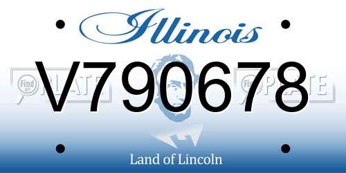 V790678 Illinois License Plate