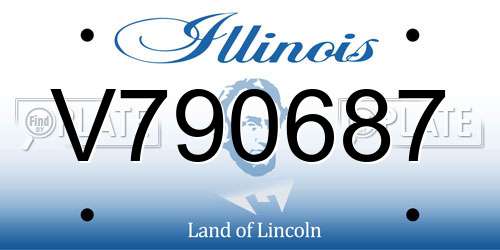 V790687 Illinois License Plate