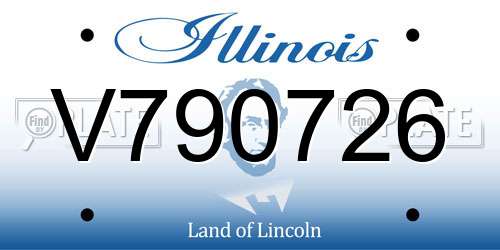 V790726 Illinois License Plate