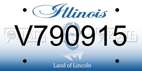 V790915 Illinois License Plate