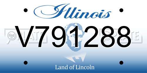 V791288 Illinois License Plate