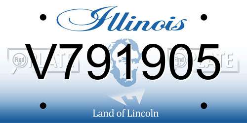 V791905 Illinois License Plate