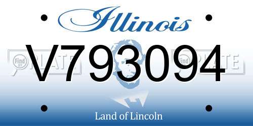 V793094 Illinois License Plate