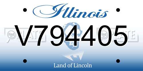 V794405 Illinois License Plate