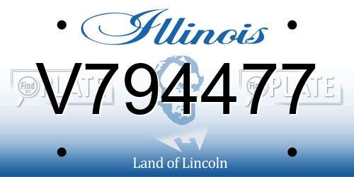 V794477 Illinois License Plate