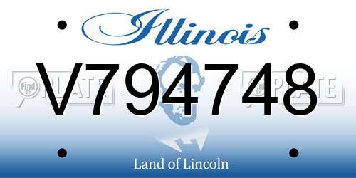 V794748 Illinois License Plate