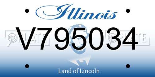 V795034 Illinois License Plate