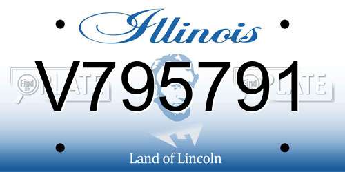 V795791 Illinois License Plate