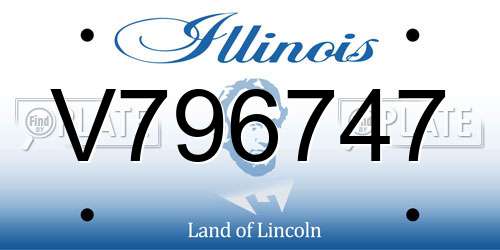 V796747 Illinois License Plate