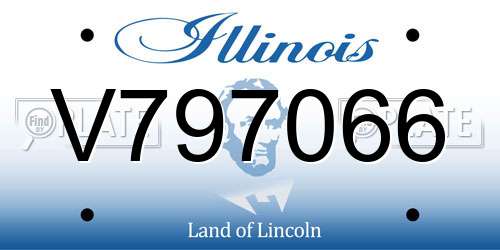 V797066 Illinois License Plate