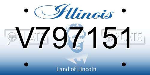 V797151 Illinois License Plate
