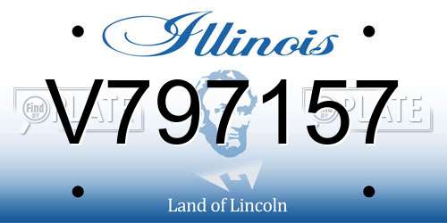 V797157 Illinois License Plate